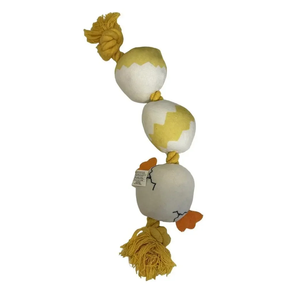 Cracked Egg Chicken Rope Dog Toy​​​​